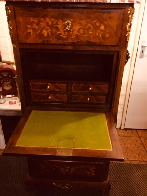 France,standing secretaire with marble top