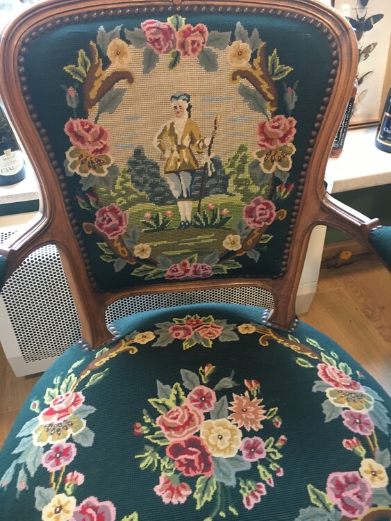set needle point chairs