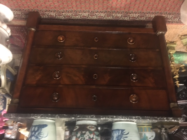 Mahogany drawer/desk H95 cm /W 126 cm D 55 cm