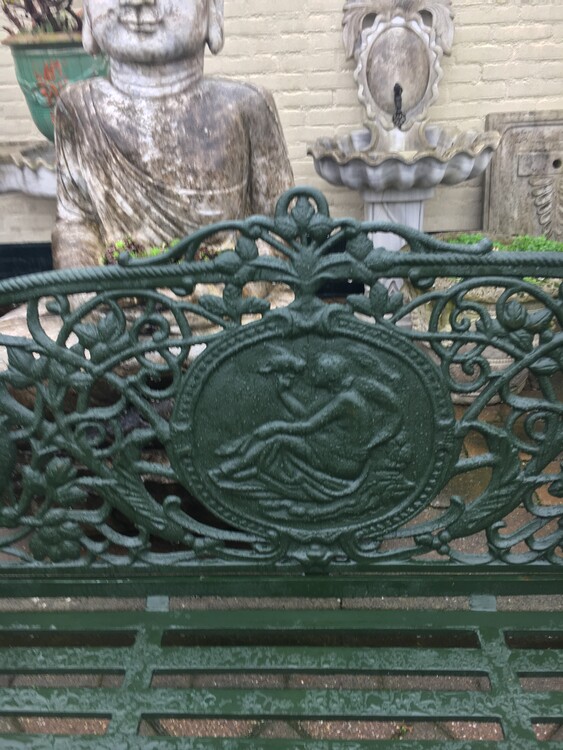 Garden iron benches